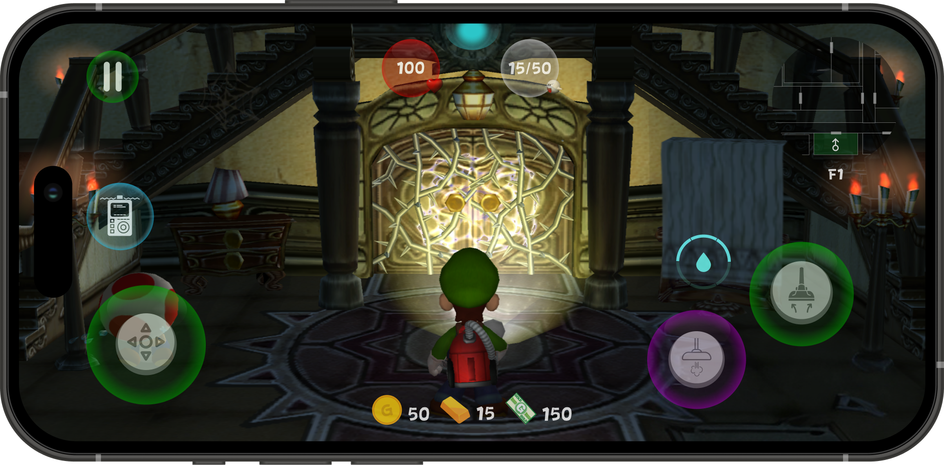Luigi's Mansion Game - Mobile UX/UI — 2